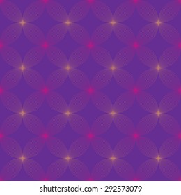 Design elements - tangled colorful waves pattern. Seamless background with thin pink lines. Vector illustration.