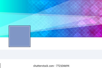 Design elements template for header page social network with place personal nickphoto. Vector illustration horizontal web banners background abstract blurry form. EPS 10 for heading blog website