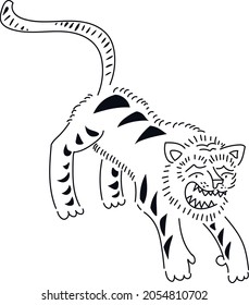 design elements of tiger vector illustrations