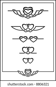 design elements with two hearts