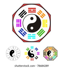 Design elements -  Vector for Chinese Bagua (Eight Trigrams)