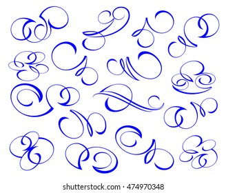 Design elements. Vector illustration.Blue white.