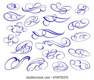 Design elements. Vector illustration.Blue white.