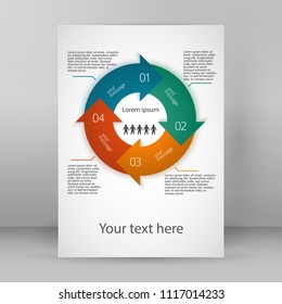 Design elements vintage style background business presentation template. Vector illustration EPS 10 for technology info graphics, number banners, website page layout, report firm, ect.