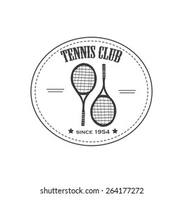 design elements. Vintage tennis club elements