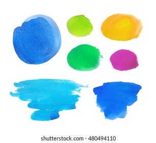 Design elements. Watercolor background.