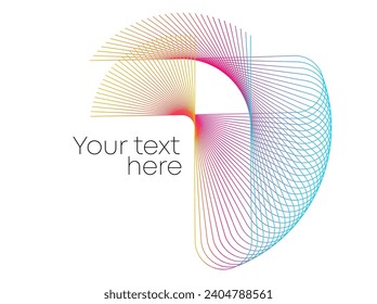 Design elements. Wave glittering dotted lines. Abstract glow wavy stripe on white background isolated. Brush mesh glow effect creative line art. Vector illustration EPS 10 art deco style for wedding