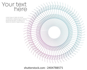 Design elements. Wave glittering dotted lines. Abstract glow wavy stripe on white background isolated. Brush mesh glow effect creative line art. Vector illustration EPS 10 art deco style for wedding