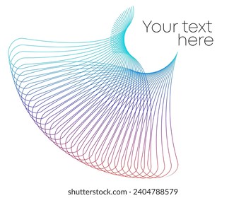 Design elements. Wave glittering dotted lines. Abstract glow wavy stripe on white background isolated. Brush mesh glow effect creative line art. Vector illustration EPS 10 art deco style for wedding