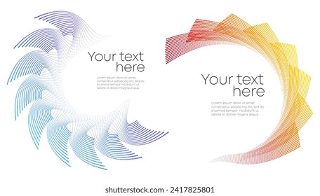 Design elements. Wave glittering dotted lines. Abstract glow wavy stripe on white background isolated. Brush mesh glow effect creative line art. Vector illustration EPS 10 art deco style for wedding