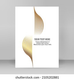 Design elements. Wave glittering lines. Abstract  glow wavy stripe on white background isolated. Brush mesh bright glow effect creative line art. Vector illustration EPS 10 art deco style for wedding 