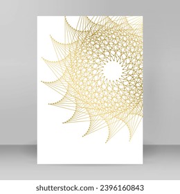 Design elements. Wave glittering lines. Abstract glow wavy stripe on white background isolated. Brush mesh bright glow effect creative line art. Vector illustration EPS 10 art deco style for wedding