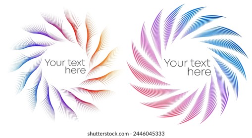 Design elements. Wave glittering rainbow lines. Abstract glow wavy sign on white background isolated. Brush mesh glow effect creative line art. Vector illustration EPS 10 for banner, frame page