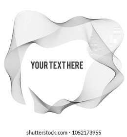 Design elements. Wave of many black lines circle ring. Abstract vertical wavy stripes on white background isolated. Vector illustration EPS 10. Creative band art waves lines created using Blend Tool