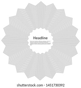 Design elements. Wave of many black lines circle ring. Abstract wavy stripes on white background isolated. Vector illustration EPS 10. waves with lines created using Blend Tool 