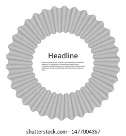 Design elements. Wave of many black lines circle ring. Abstract wavy stripes on white background isolated. Vector illustration EPS 10. waves with lines created using Blend Tool 