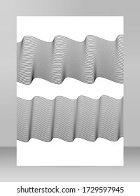 Design elements. Wave of many black lines circle twist. Abstract wavy stripes on white background isolated. Vector illustration EPS 10 with lines created using Blend Tool for promotion presentation