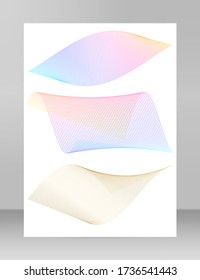Design elements. Wave of many black lines circle twist. Abstract wavy stripes on white background isolated. Vector illustration EPS 10 with lines created using Blend Tool for promotion presentation