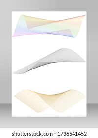 Design elements. Wave of many black lines circle twist. Abstract wavy stripes on white background isolated. Vector illustration EPS 10 with lines created using Blend Tool for promotion presentation
