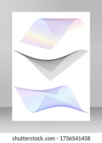 Design elements. Wave of many black lines circle twist. Abstract wavy stripes on white background isolated. Vector illustration EPS 10 with lines created using Blend Tool for promotion presentation