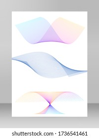 Design elements. Wave of many black lines circle twist. Abstract wavy stripes on white background isolated. Vector illustration EPS 10 with lines created using Blend Tool for promotion presentation