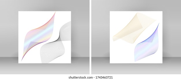 Design elements. Wave of many black lines circle twist. Abstract wavy stripes on white background isolated. Vector illustration EPS 10 with lines created using Blend Tool for promotion presentation