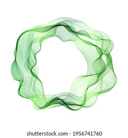 Design elements. Wave of many colored lines circle ring. Abstract vertical wavy stripes on white background