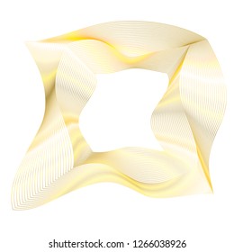 Design elements. Wave of many glittering lines circle ring. Abstract glow wavy stripes on white background isolated. Vector illustration EPS 10. Glitter waves with lines created using Blend Tool 