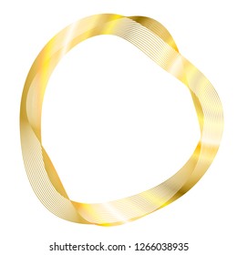Design elements. Wave of many glittering lines circle ring. Abstract glow wavy stripes on white background isolated. Vector illustration EPS 10. Glitter waves with lines created using Blend Tool 