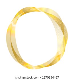 Design elements. Wave of many glittering lines circle ring. Abstract glow wavy stripes on white background isolated. Vector illustration EPS 10. Glitter waves with lines created using Blend Tool 