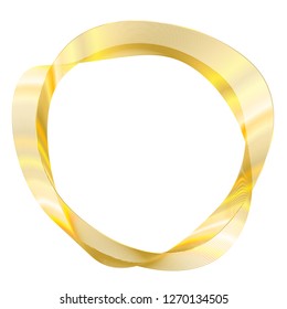 Design elements. Wave of many glittering lines circle ring. Abstract glow wavy stripes on white background isolated. Vector illustration EPS 10. Glitter waves with lines created using Blend Tool 
