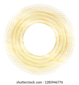Design elements. Wave of many glittering lines circle ring. Abstract glow wavy stripes on white background isolated. Vector illustration EPS 10. Glitter waves with lines created using Blend Tool