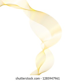 Design elements. Wave of many glittering lines. Abstract wavy stripes on white background isolated. Creative line art. Vector illustration EPS 10 art deco style for wedding invitation, luxury template
