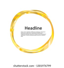 Design elements. Wave of many glittering lines circle ring. Abstract glow wavy stripes on white background isolated. Vector illustration EPS 10. Glitter waves with lines created using Blend Tool 