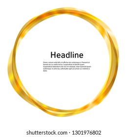 Design elements. Wave of many glittering lines circle ring. Abstract glow wavy stripes on white background isolated. Vector illustration EPS 10. Glitter waves with lines created using Blend Tool 