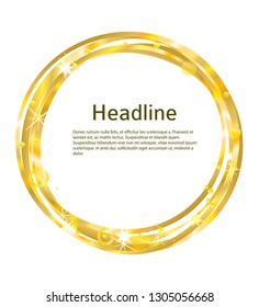 Design elements. Wave of many glittering lines circle ring. Abstract glow wavy stripes on white background isolated. Vector illustration EPS 10. Glitter waves with lines created using Blend Tool