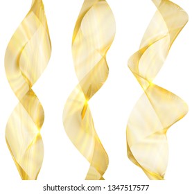 Design elements. Wave of many glittering lines. Abstract vertical glow wavy stripes on white background isolated. Creative line art. Vector illustration EPS 10 art deco style for wedding invitation