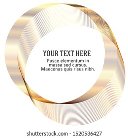 Design elements. Wave of many glittering lines. Abstract wavy stripes on white background isolated. Creative line art. Vector illustration EPS 10 art deco style for wedding invitation, luxury template