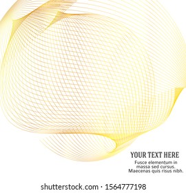 Design elements. Wave of many glittering lines. Abstract vertical glow wavy stripes on white background isolated. Creative line art. Vector illustration EPS 10 art deco style for wedding invitation