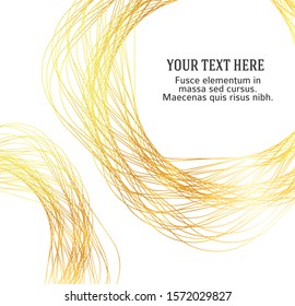 Design elements. Wave of many glittering lines. Abstract wavy stripes on white background isolated. Creative line art. Vector illustration EPS 10 art deco style for wedding invitation, luxury template