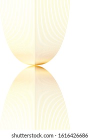 Design elements. Wave of many glittering lines. Abstract vertical glow wavy stripes on white background isolated. Creative line art. Vector illustration EPS 10 art deco style for wedding invitation