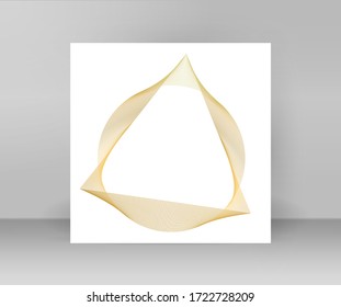 Design elements. Wave many glittering lines. Abstract polygonal broken glow wavy stripes on white background isolated. Creative line art Vector illustration EPS10 art deco style for wedding invitation