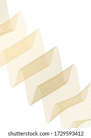 Design elements. Wave of many glittering lines. Abstract vertical glow wavy stripes on white background isolated. Creative line art. Vector illustration EPS 10 art deco style for wedding invitation