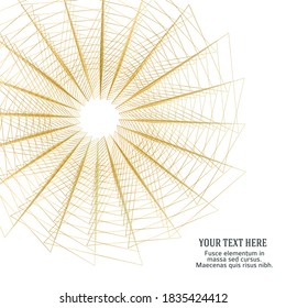 Design elements. Wave of many glittering lines. Abstract vertical glow wavy stripes on white background isolated. Creative line art. Vector illustration EPS 10 art deco style for wedding invitation