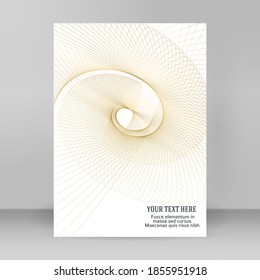 Design elements. Wave of many glittering lines. Abstract vertical glow wavy stripes on white background isolated. Creative line art. Vector illustration EPS 10 art deco style for wedding invitation