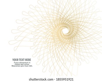 Design elements. Wave of many glittering lines. Abstract vertical glow wavy stripes on white background isolated. Creative line art. Vector illustration EPS 10 art deco style for wedding invitation
