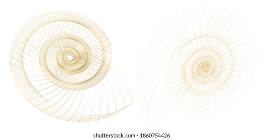 Elementos de diseño. Ola de muchas líneas brillantes. Resumen de rayas onduladas verticales de resplandor sobre fondo blanco aislado. Arte de línea creativa. Ilustración vectorial EPS 10 estilo art deco para invitación a boda