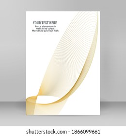 Design elements. Wave of many glittering lines. Abstract vertical glow wavy stripes on white background isolated. Creative line art. Vector illustration EPS 10 art deco style for wedding invitation