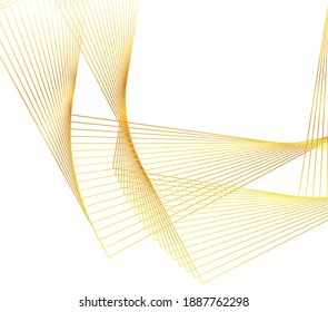 Design elements. Wave of many glittering lines. Abstract vertical glow wavy stripes on white background isolated. Creative line art. Vector illustration EPS 10 art deco style for wedding invitation
