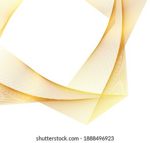 Design elements. Wave of many glittering lines. Abstract vertical glow wavy stripes on white background isolated. Creative line art. Vector illustration EPS 10 art deco style for wedding invitation